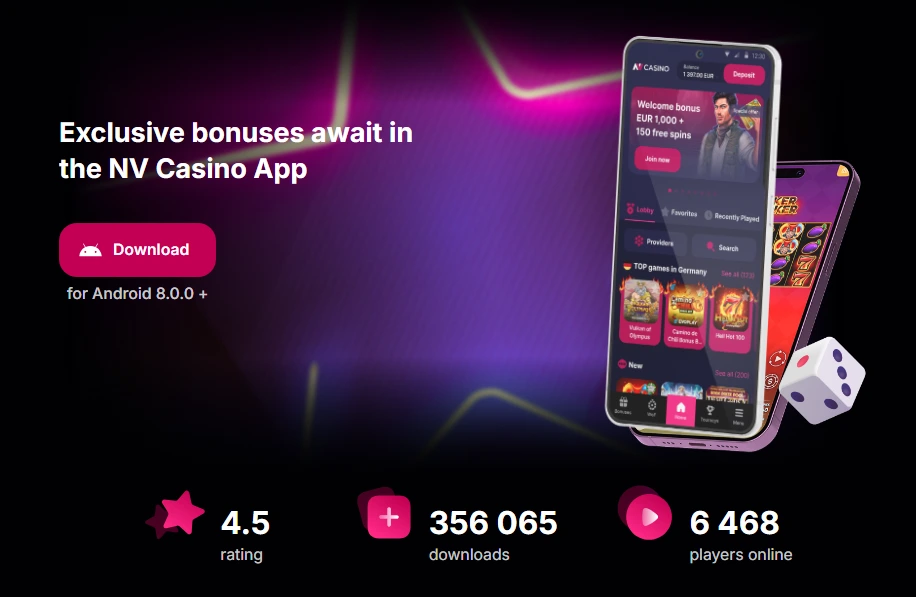 NV Casino APK – mobilní vklady a výběry v Android a iOS aplikaci